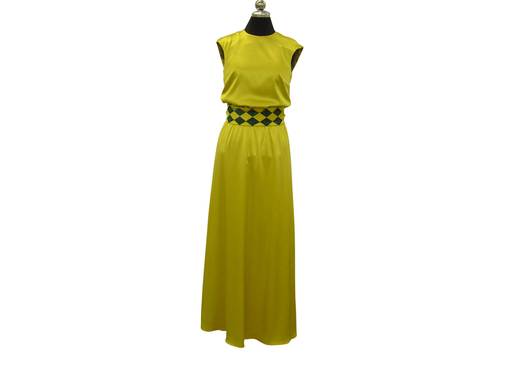 Miete Peace Silk Golden Dress